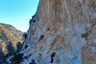Getting ready for our first route at Rincon Bello